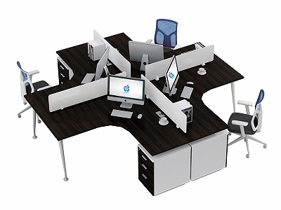 π系列职员位办公桌-W0404A2